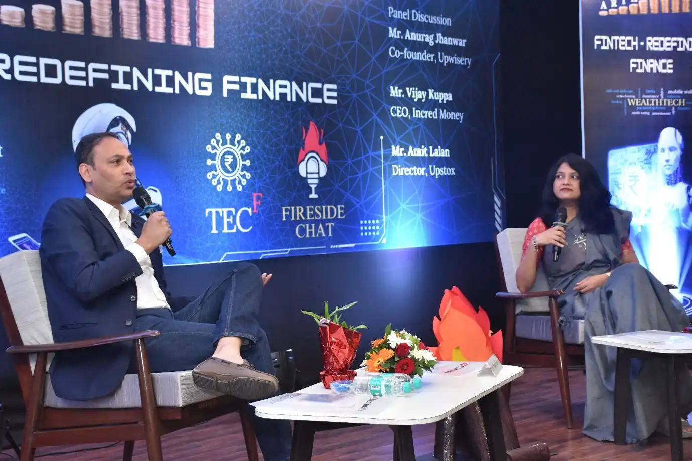 Fireside Session 2 with Mr Navin Surya- Fintech expert (L) moderated by Dr. Nehal Joshipura (R)